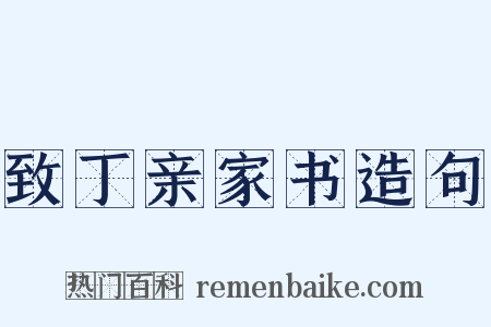 致丁亲家书造句是什么意思的图片